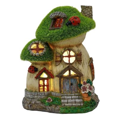 China Europe Flocking Sprinkle Fairy Tale Garden Home Statue Resin Lawn Decoration and LightOutdoor Yard Garden Decoration Solar Magician for sale