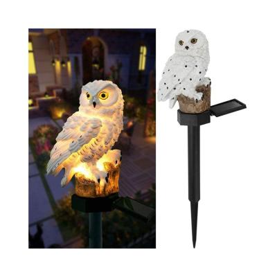 China Factory Wholesale Home Decoration Gnome Statue Art Craft Resin Owl Garden Light Directly for sale