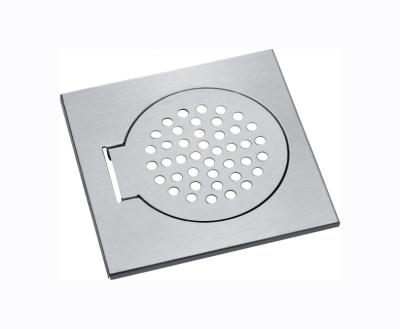 China Durable LQS Stainless Steel Strainer Shower Dish Rack Cover Hair Catcher Convenient Floor Drain For Hotel for sale