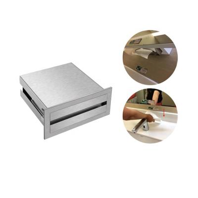 China Modern LQS Behind The Mirror Hotel Mall Bathroom Manual Hand Paper Towel Dispenser For Toilet for sale