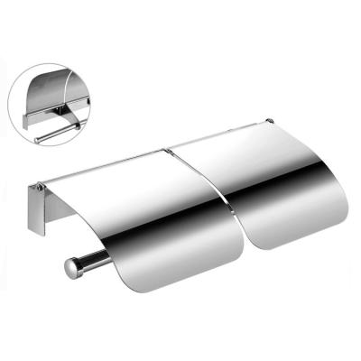 China Desktop Modern Modern Toilet Paper Towel Rack Stainless Steel Tissue Roll Double Roll Paper Holder for sale