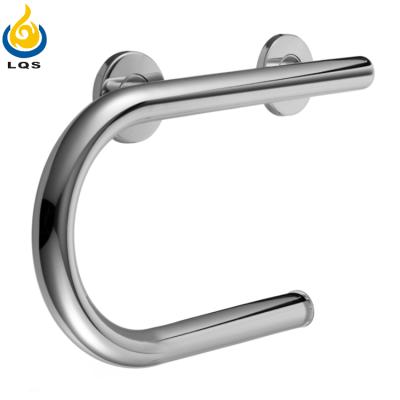 China Foldable; Durable Handle Safety Handrail Bathroom Armrest Stainless Steel Grab Bar With Tissue Paper Backing for sale