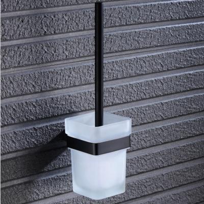 China Viable High Quality Wall Mounted Bathroom Brush Holder Black Toilet Brush Cleaning Cleaner Toilet Brush for sale