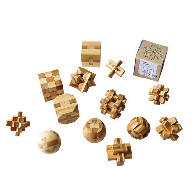 China Toys C01400-C01403 Intellectual Removing Assembling Toy Mini Bamboo Puzzle Games Brain Puzzles Play For Teens And Adults for sale