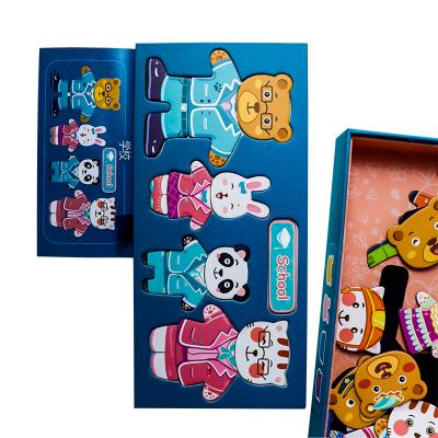 China C02700 Perfect Mini Kindergarten Learning Board Magnetic Animal Replacement Clothes Games Play Wearing Sticker for sale