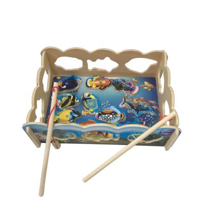 China Toys C04031 Fishing Pool Toys Magnetic Game for Kids Dancing Fishing Toy Fishing Wooden Toys for sale