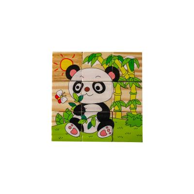 China Toys C05059 Toy Early Learning Kids Kindergarten Educational 6 In 1 Wooden Cube Puzzle 9 Pcs Block Puzzles Toys Toddler for sale