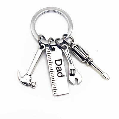 China European Fathers Day Gifts And American Hot Selling Stainless Steel Key Chain Fathers Day Gifts Hammer Key Father Gift for sale