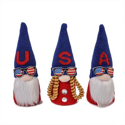 China Doll 3 Sets Independence Day Independent Faceless Gnomes Doll 3 Sets American Independence Day Decorative Ornaments for sale