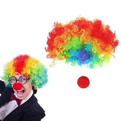 China Plastic Clown Nose Wig April Fools Day Foam Clown Birthday Party Decorations for sale