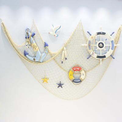 China Mediterranean Fish Party Net Fishing Net Wall Hanging Nautical Decoration for Christmas Birthday Party Decorations Ornaments for sale