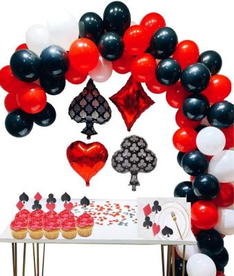 China Casino Gifts Casino Balloons Confetti Casino Party Decoration Supplies Set for sale