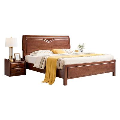 China Adjustable Bed 1.8m (height) Bedroom Furniture Storage Bed Solid Wood Custom Double Bed Furniture for sale