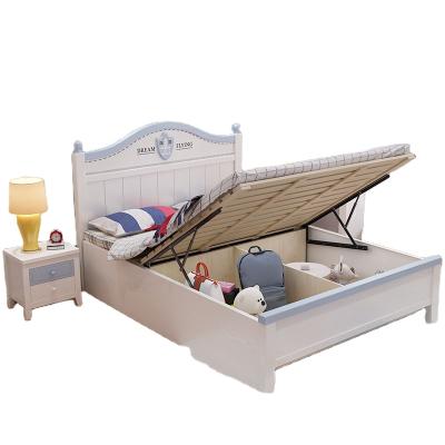 China (Size) Solid Wood Single Bed 1.2m 1.5m Infant Crib Junior Boys Student Girls Small Room Adjustable Bed for sale