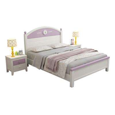 China Durable Kids Bed Cribs With Single Lockers Solid Wood Bed for sale