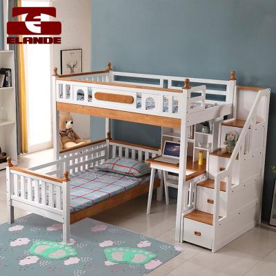 China Wholesale Multifunctional Solid Wood Boy and Girl Adjustable Bunk Bed (Full Size) Children's Bunk Bed Castle Bed Slide for sale