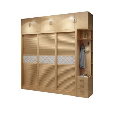 China (Other) Wardrobe Bedroom Household Sliding Door Wardrobe Movements Adjustable Contracted Type To Assemble Large Wardrobe for sale