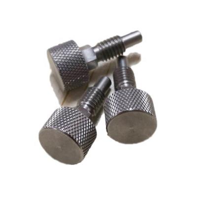 China CNC Machined 10-32 thread stainless steel knurling head retractable plunger for sale