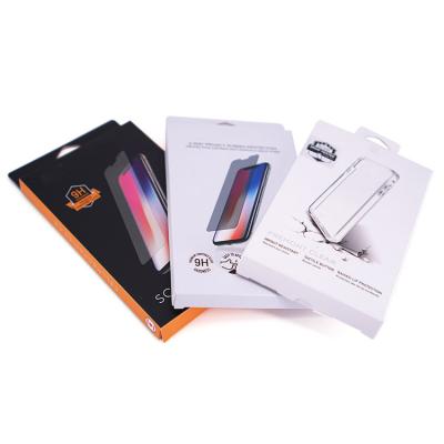 China Offset Printing Box Art Paper Tempered Glass Package Phone Screen Protector Packaging Box Tempered Glass Screen Protector Packaging Boxes for sale