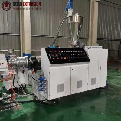 Chine Machine d'extrudeuse composée à vis Doube conique Caco3 à faible cisaillement à vendre