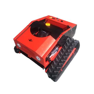 China Remote Control 4-Stroke Lawn Mowers Gasoline Crawler Lawn Mower Dams Mowing Machine for sale