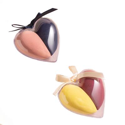 China New Arrival Heart Shape Use Ficial Sponge Dry And Wet Makeup Sponges Foundation Concealer Mojado y esponja de seco for sale