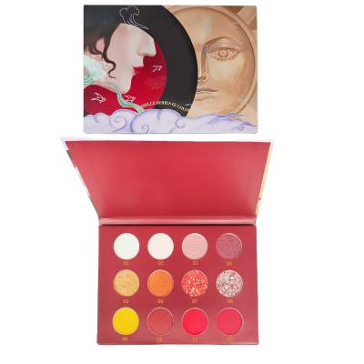 China Waterproof Factory Price12 Colors Private Label Color Eyeshadow Palette Long Lasting Magic Makeup for sale