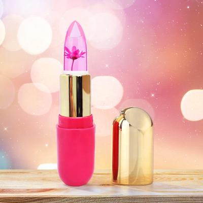 China 2020 waterproof new arrival jelly lip moisturizing magic transparent ever-changing color floral lipstick for sale