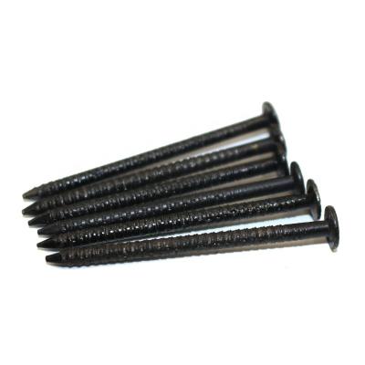 China Cheap Price Black Ring Shank Roofing Nail Wire Nails Construction Material Ring Shank Nail for sale