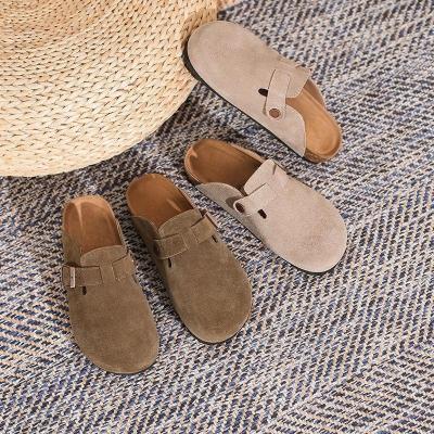 China Fashion Trend Women's semi-sandals 2023 casual fashion baotou inner increase slip-on slippers cheap wholesale women's summer shoes for sale