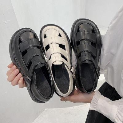 China Light Weight Summer hot sale 2023 new women's height sandals casual thick sole sports covered toe shoes hollow single shoes women's shoes for sale