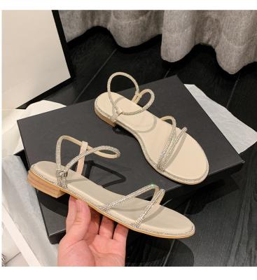 China Light Weight Summer sandals New 2023 with skirt design Flat Roman shoes casual fashion with women's slippers for sale