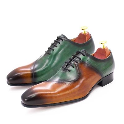 China Breathable China factory Custom branded Men's dress Leather shoes Lace up mix colour Formal oxford wedding party office shoes men wholesale for sale