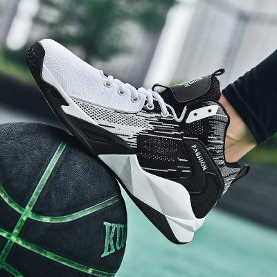 China Light Weight 2023 Men's basketball shoes new fashion trend household youth outside sports shoes large size student casual basketball shoes202 for sale