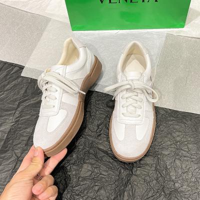 China Fashion Trend Color matching round head women's autumn and winter tennis outdoor walking running women's shoes breathable skateboard sneakers for sale