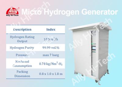 China 10 van Nm3/van H de Kleine Maximum 7 Barg Makkelijk te gebruiken Druk van de Waterstofgenerator Te koop