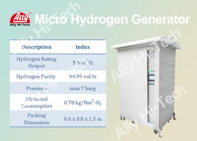 China Draagbare Micro- Hydrogenerator, 5 Nm3/h-Eenheid van de Waterstofreiniging Te koop