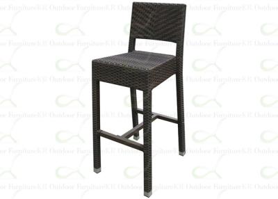 China Synthetic Patio Bar Chairs Outdoor Commercial Wicker Seat & Back Bar Stool for sale