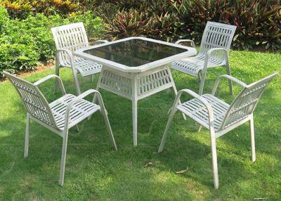 China Outdoor Dining Sets Aluminum Wicker Chairs Staking Garden & Patio Sets for sale