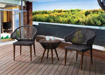 China Small Balcony Furniture Rich Espresso Wicker/Rattan Outdoor Deck Furniture Hot Sell for sale