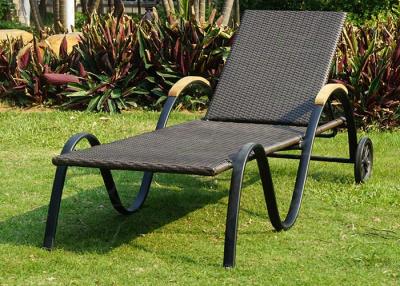 China Outdoor Chaise Lounges Stacking Wicker Sun Lounger Pool Chaise Lounge Chairs for sale