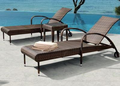 China Outdoor Chaise Lounges Stacking Poolside Chaise Lounge Chairs with Wheels for sale