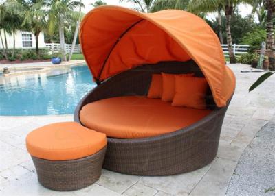 China Outdoor Daybeds Garden Furniture HDPE resin wicker weaving Sun Bed for sale