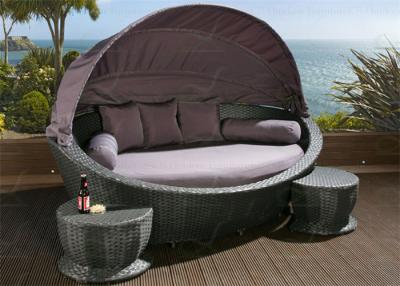 China Outdoor Daybeds Canopy Home Garden Sun Lying Bed Wicker Patio Beds for sale