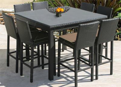 China Patio Bar Sets Outside Dining Commercial Furniture Rattan/Wicker Bar Set 9-pieces for sale