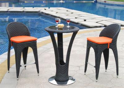 China Patio Bar Sets Poolside Bar Furniture Set 3-piece Rattan/Wicker Seating Set for sale