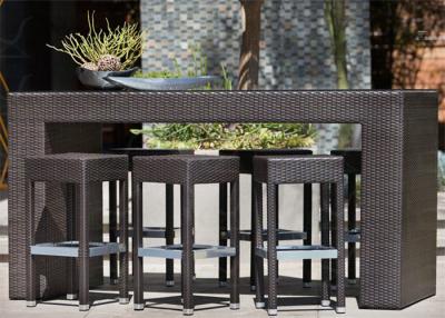 China Patio Bar Sets Garden Rattan/Wicker Furniture 5-piece Bar Table and Chairs for sale