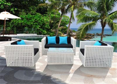 China Outdoor Sofa Furniture Deep Seats Sofa Set Aluminum Frame and PE Wicker Patio for sale