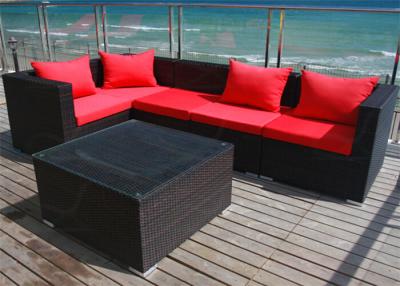 China Outdoor Sofa Furniture 6-Piece Outdoor Wicker/Rattan Modular Sofa Garden Patio for sale