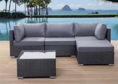 China Outdoor Sofa Furniture 5 pcs Outdoor Sectional Wicker Cane Sofa Set Modular Sofa for sale